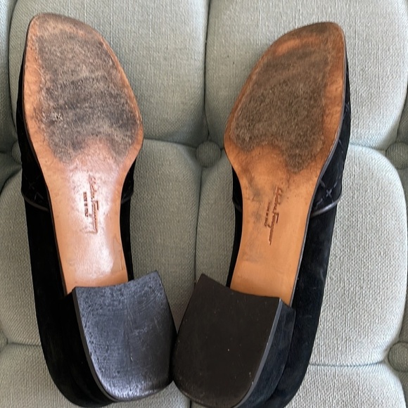 Salvatore Ferragamo Quilted Suede Heels - Picture 12 of 16